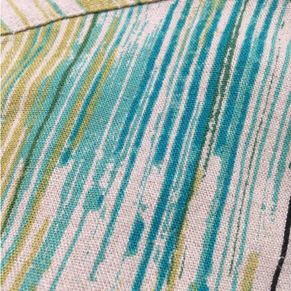 Vintage Chico's Size 0 (S) Rayon & Linen Crop Jacket Long Sleeves & Brass Button - Picture 5 of 5